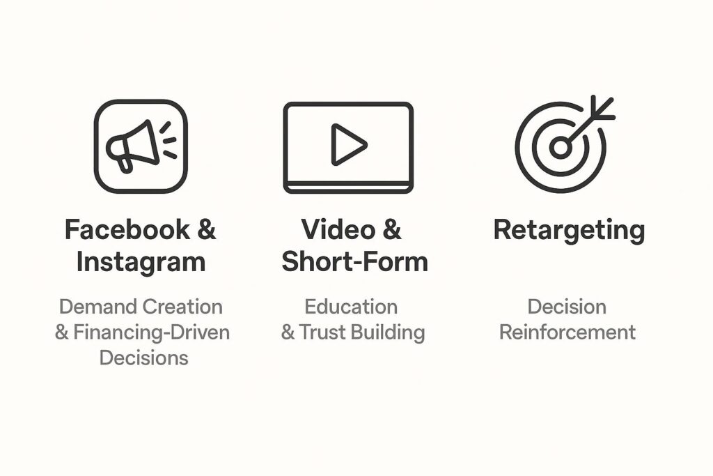 best social media platforms for contractors including Facebook, Instagram, and video advertising